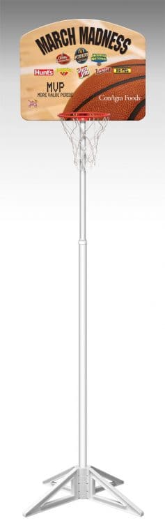 march madness basketball display