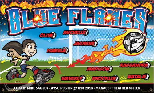 Flames, Blue - 655