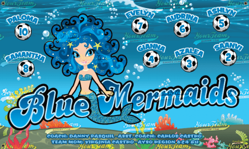Mermaids, Blue - 910