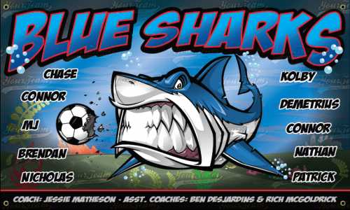 Sharks, Blue - 1280