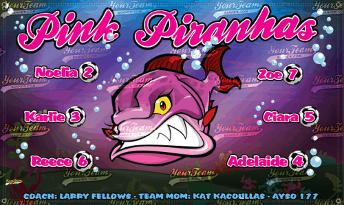 Piranhas, Pink - 1047