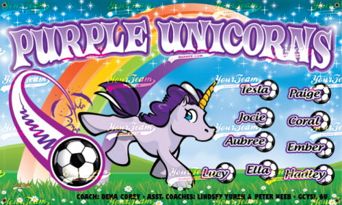 Unicorns, Purple - 1592