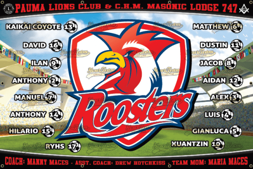 Roosters, 6'x4' - 1225