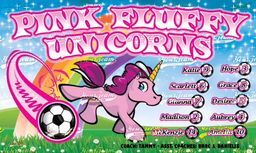 Unicorns, Pink Fluffy - 1590